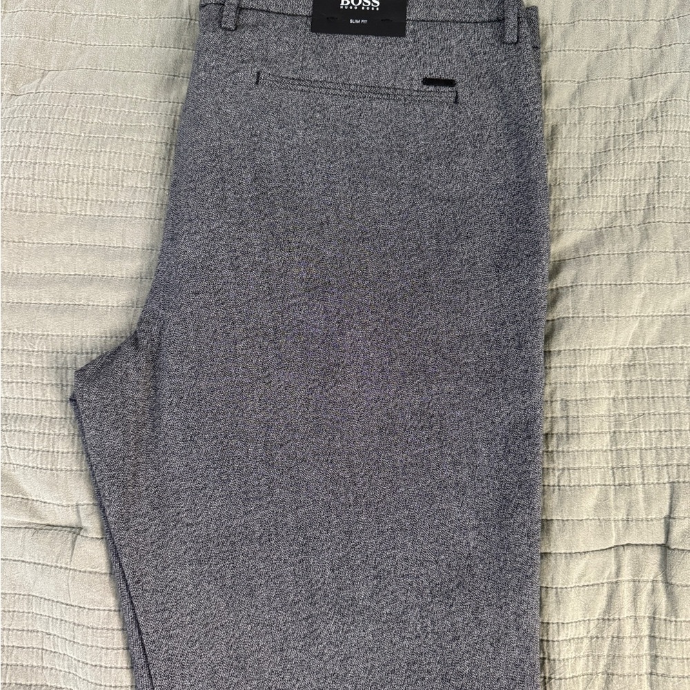 Hugo Boss Charcoal Slim Fit Trousers